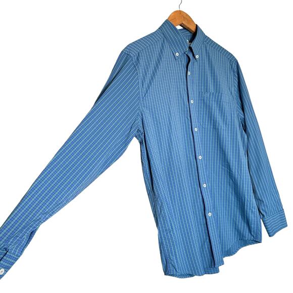 Southern Tide Intercoastal Plaid Long Sleeve Button Down Dress Shirt Blue Medium - Picture 3 of 14